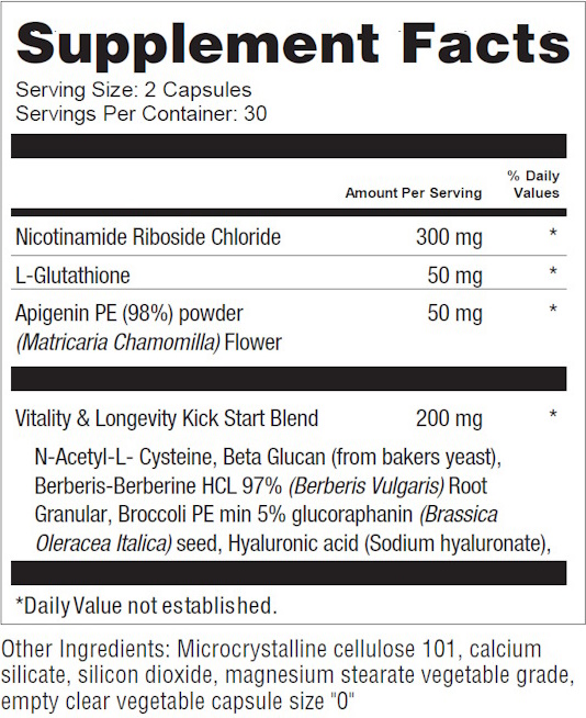 MitoThrive Supplement Facts