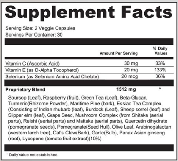 Mycosoothe - supplement facts