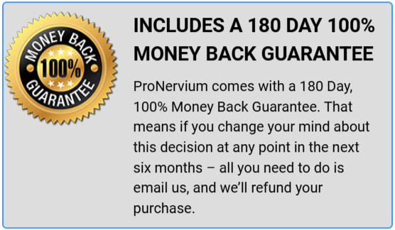 ProNervium Money Back Guarantee