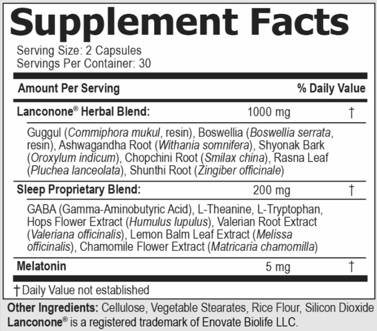 Restria supplement facts